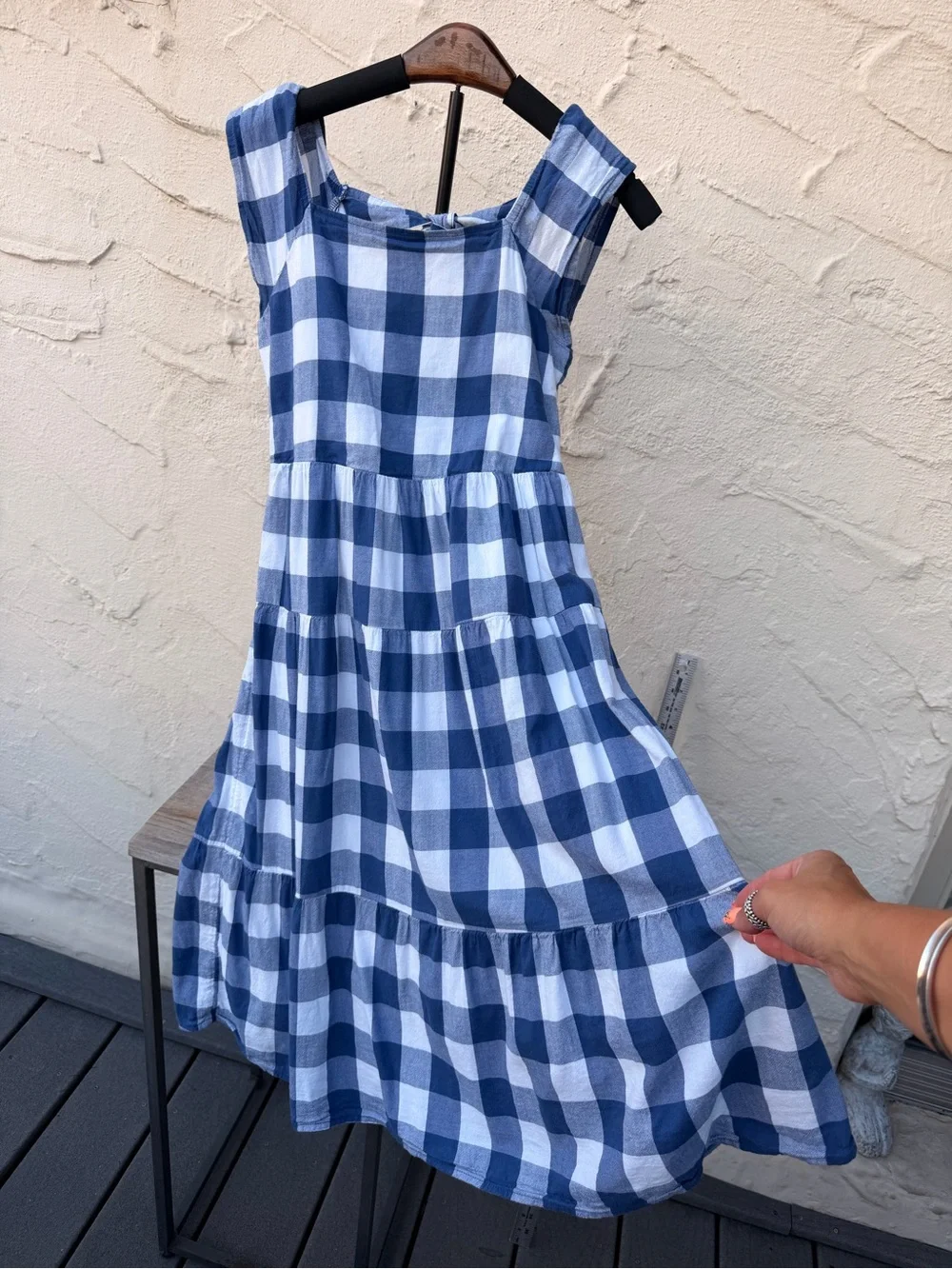 Girls Old Navy Gingham Ruffle Sleeve Dress size: L